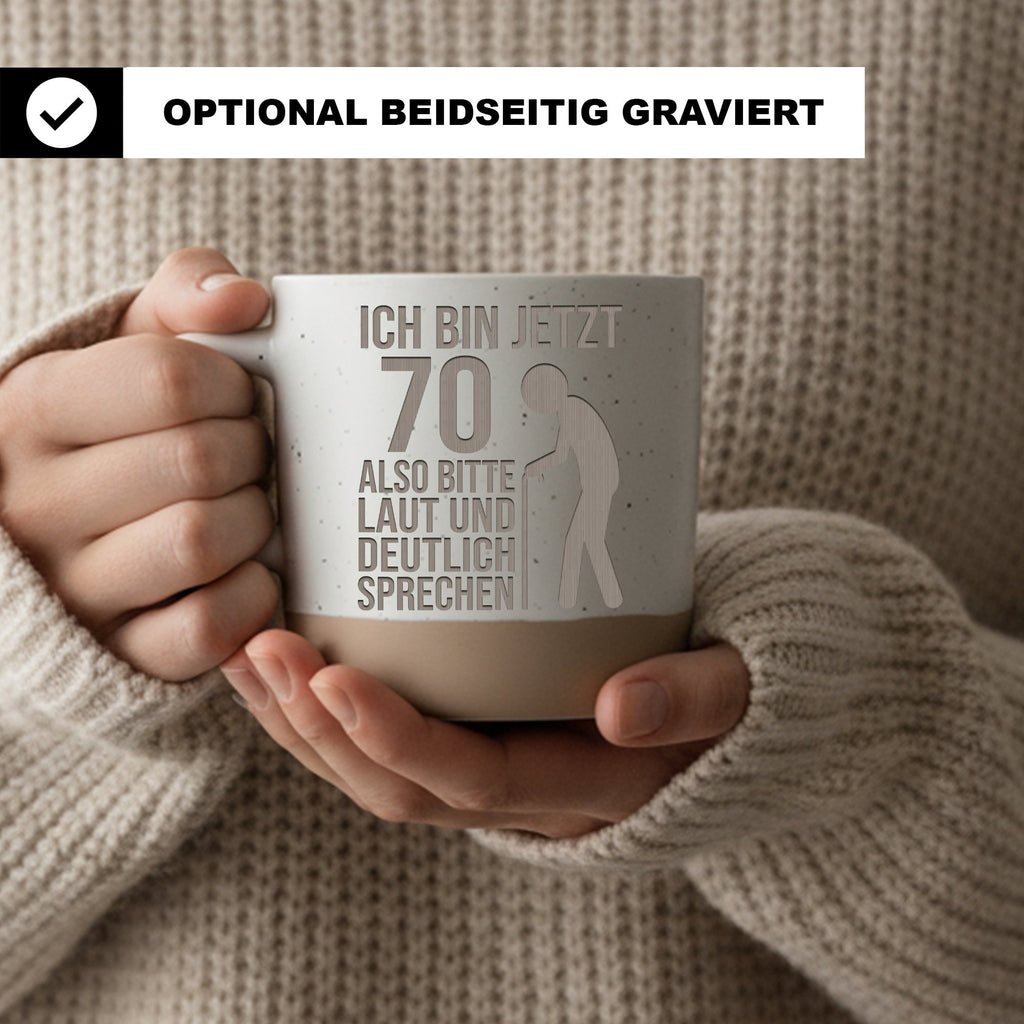 70. Geburtstag Tasse Laut Deutlich Sprechen - Lustiges Geschenk fuer R – Bild 2