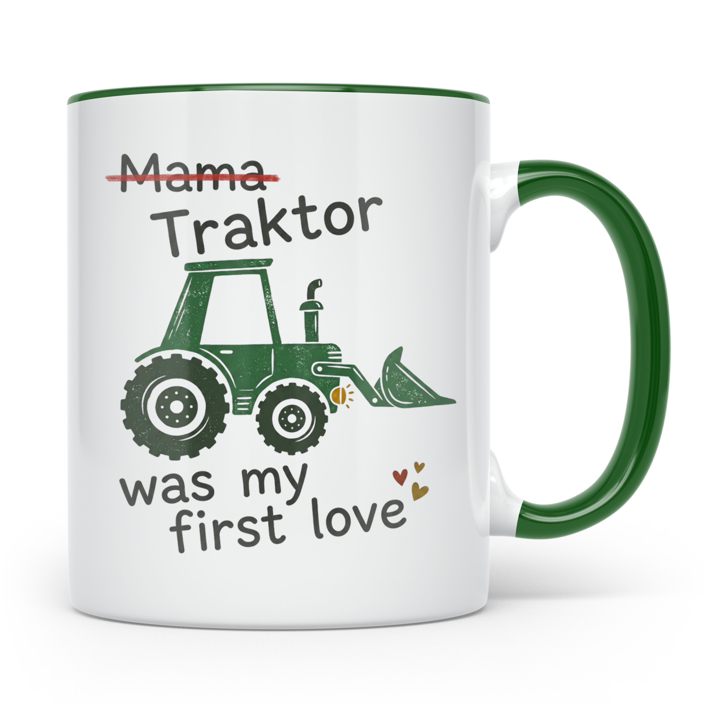 Traktor Tasse mit Spruch Mama Traktor was my first love | lu – Grün [farbe:grün]