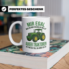 Traktor Tasse mit Spruch Mir egal außer Traktoren | Geschenk – Weiß [farbe:weiß]