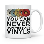 Schallplatten Sammler Tasse mit Spruch für Vinyl Liebhaber,  – Weiß [farbe:weiß]