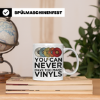Schallplatten Sammler Tasse mit Spruch für Vinyl Liebhaber,  – Weiß [farbe:weiß]
