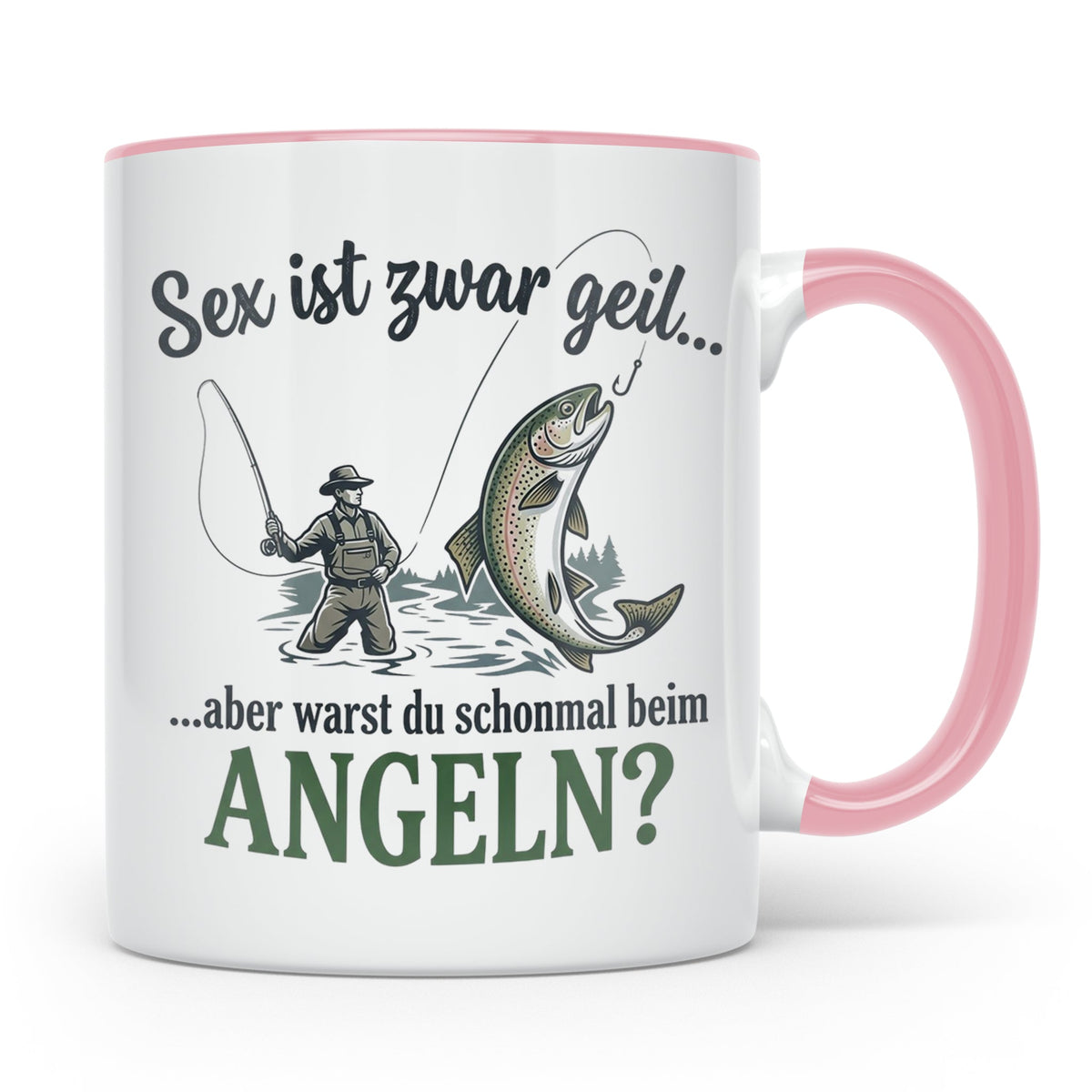 Angler Tasse mit lustigem Spruch Sex ist geil Angeln. Gesche – Rosa [farbe:rosa]