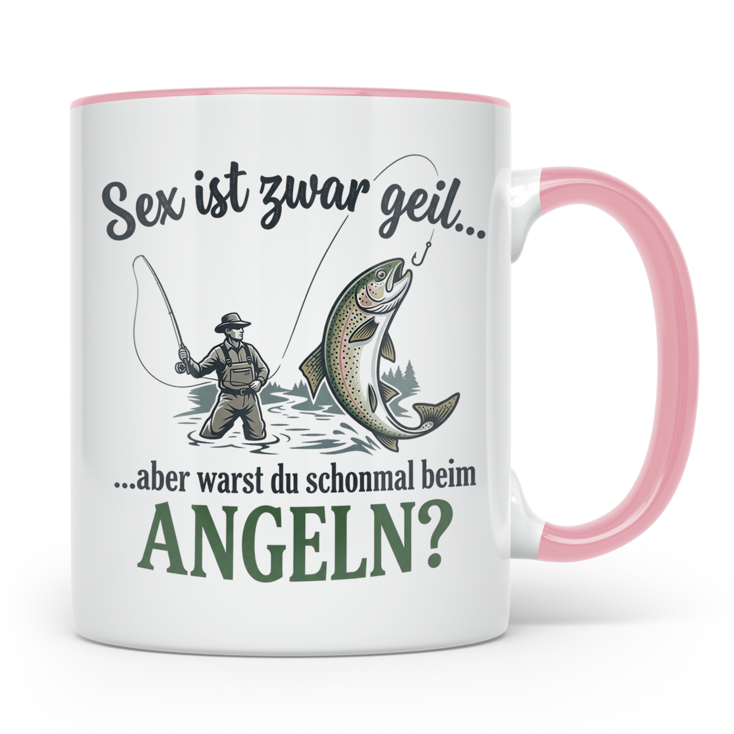 Angler Tasse mit lustigem Spruch Sex ist geil Angeln. Gesche – Rosa [farbe:rosa]