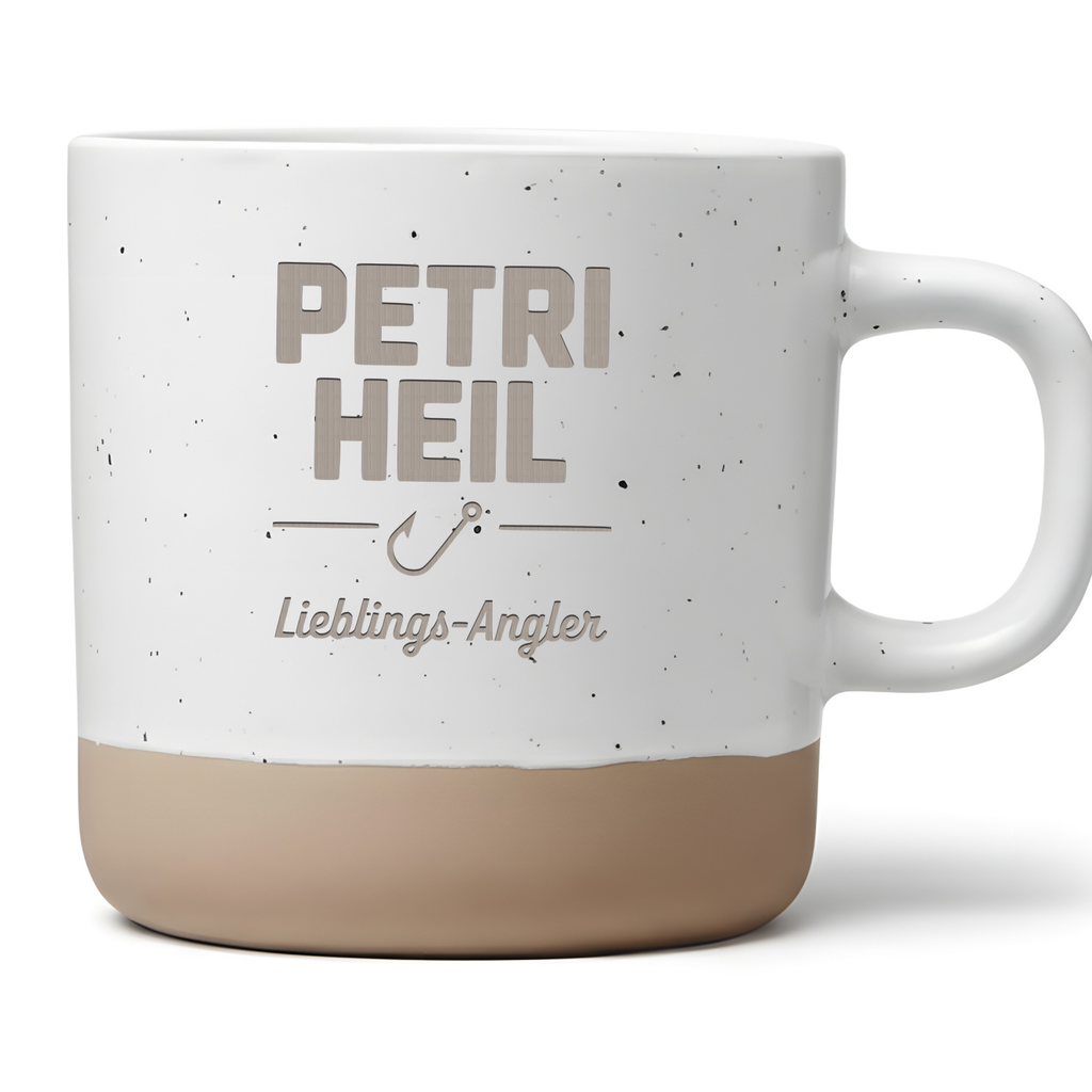 Petri Heil Tasse Geschenk Angler Fischer Hobby Angeln Geburtstag Lieblingsangler Kaffeetasse Männer Angelzubehör
