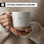 Personalisierte Tasse Wunschname, Kaffeetasse mit Name und Herz, ideales Geschenk für Frauen und Mädchen