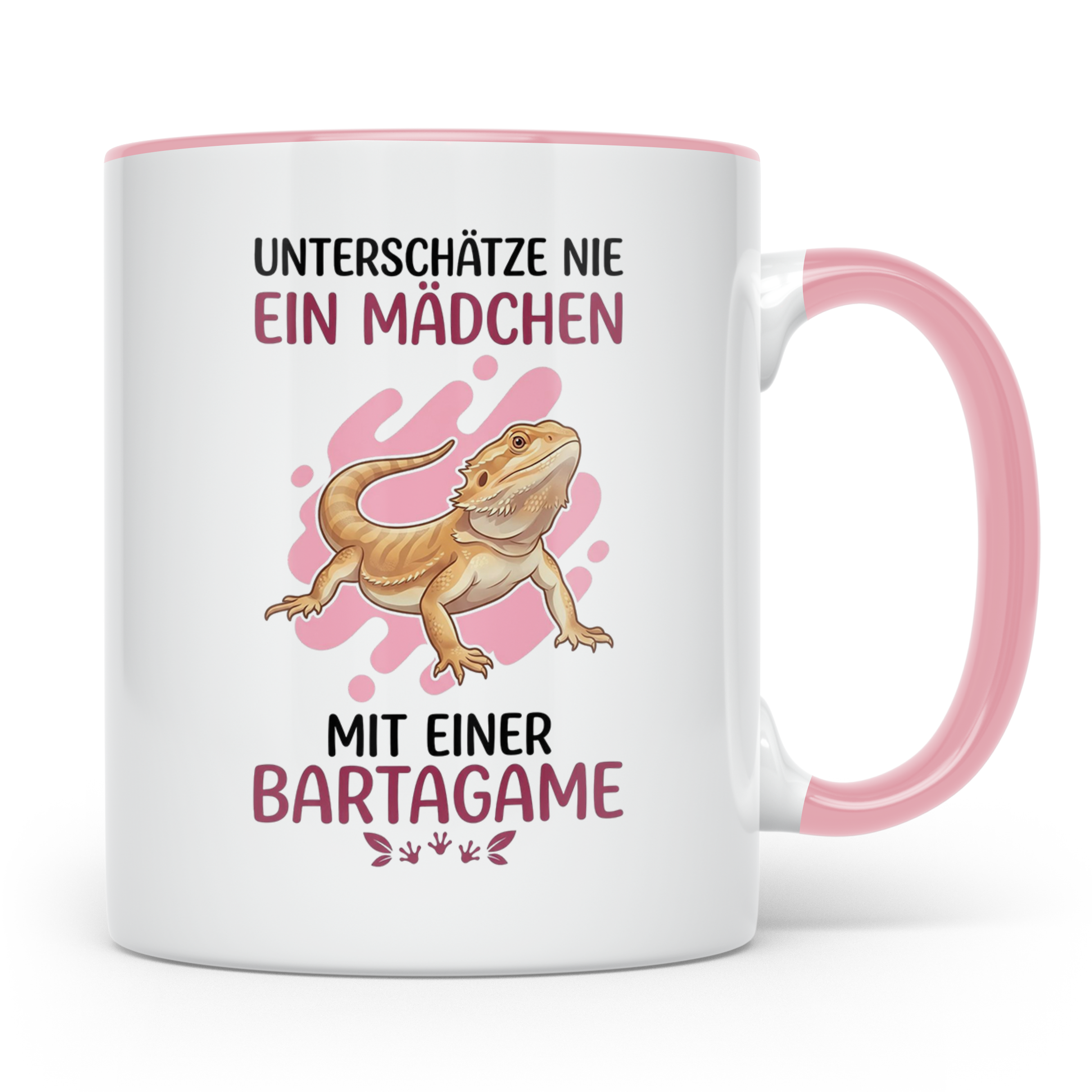 Bartagame Tasse für Mädchen & Frauen | Unterschätze nie ein  – Rosa [farbe:rosa]