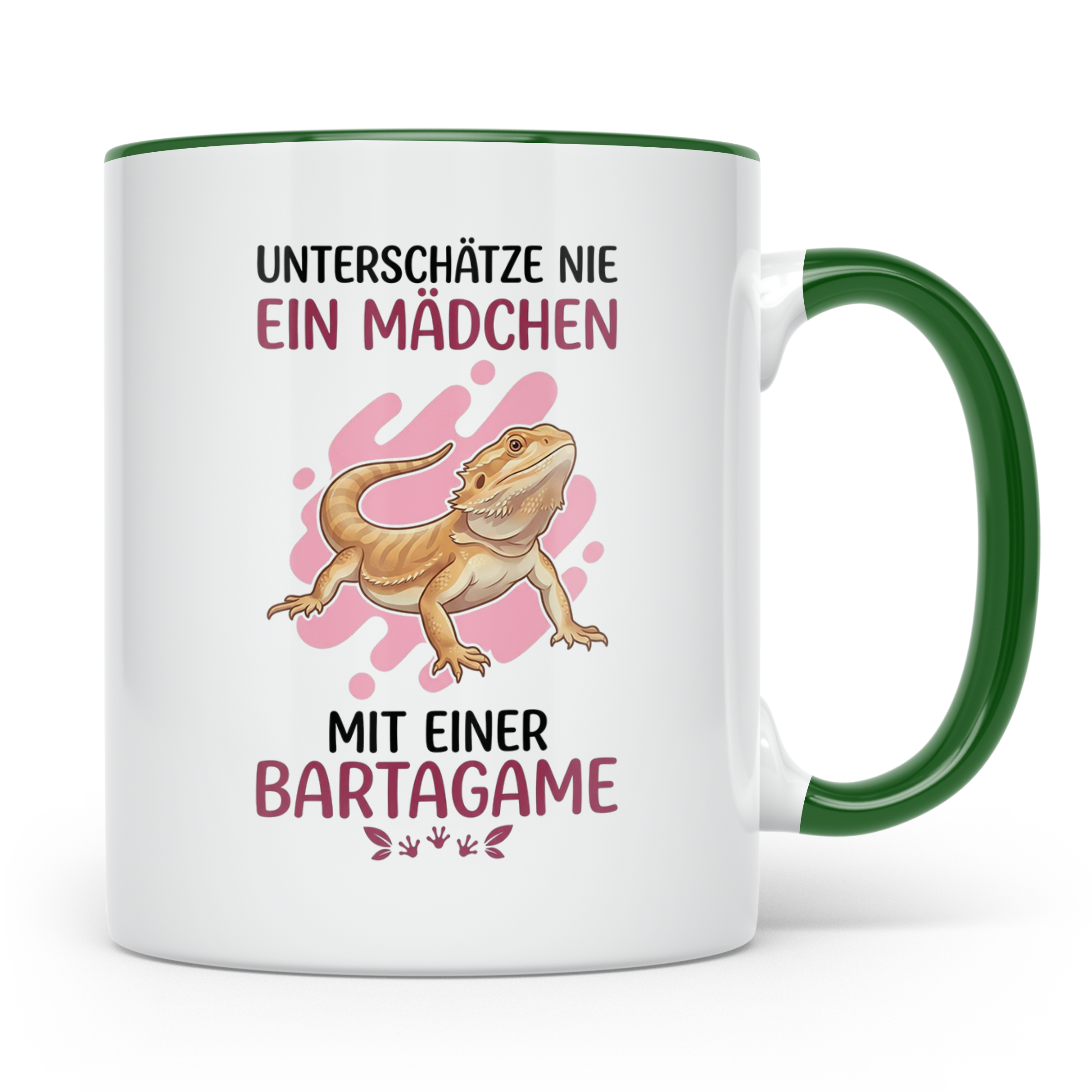 Bartagame Tasse für Mädchen & Frauen | Unterschätze nie ein  – Grün [farbe:grün]