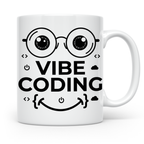Programmierer Tasse Vibe Coding lustig für Coder, Softwareen – Weiß [farbe:weiß]