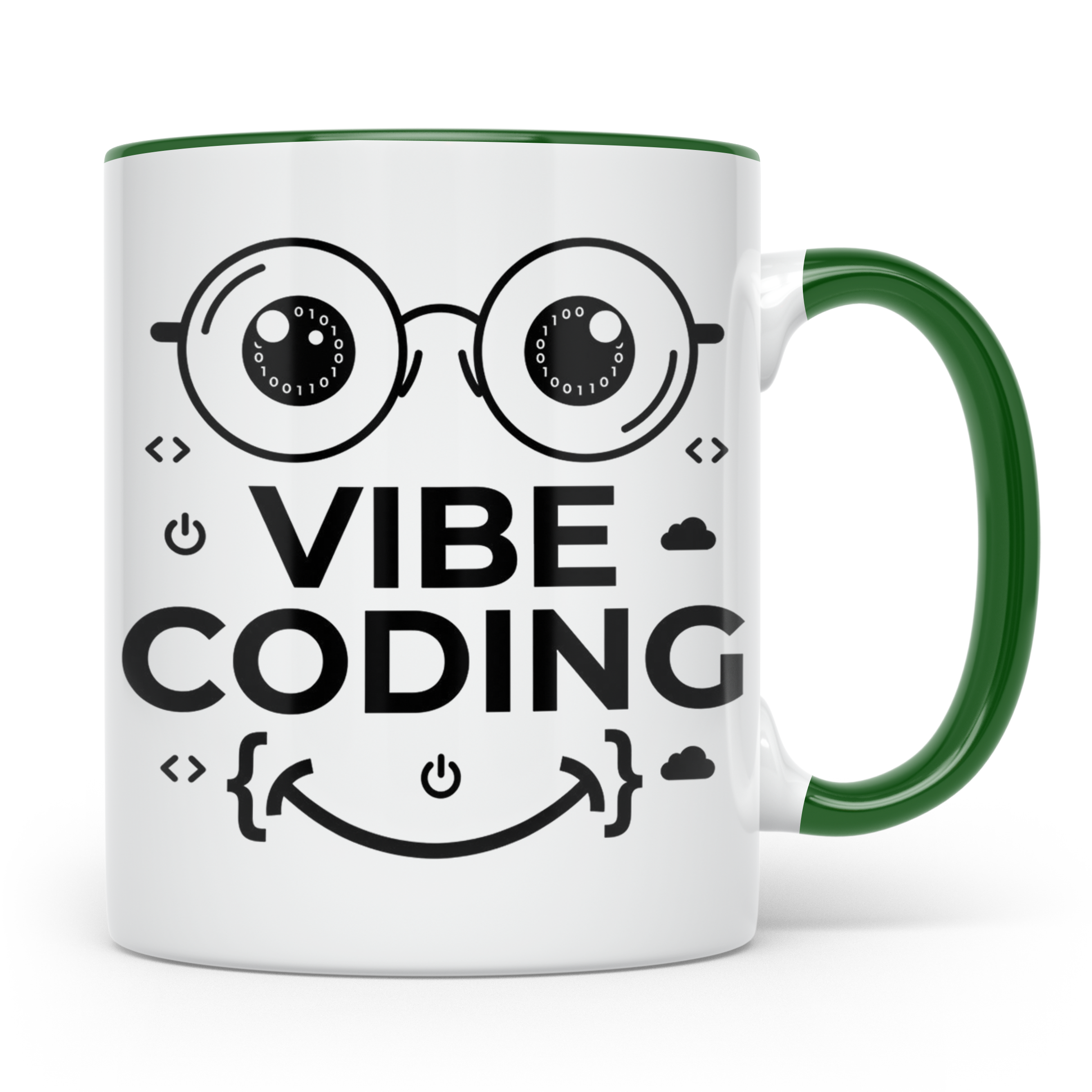 Programmierer Tasse Vibe Coding lustig für Coder, Softwareen – Grün [farbe:grün]