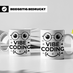 Programmierer Tasse Vibe Coding lustig für Coder, Softwareen – Weiß [farbe:weiß]