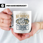 Angler Tasse mit Spruch Sei nicht neidisch | Raubfisch Hecht – Weiß [farbe:weiß]