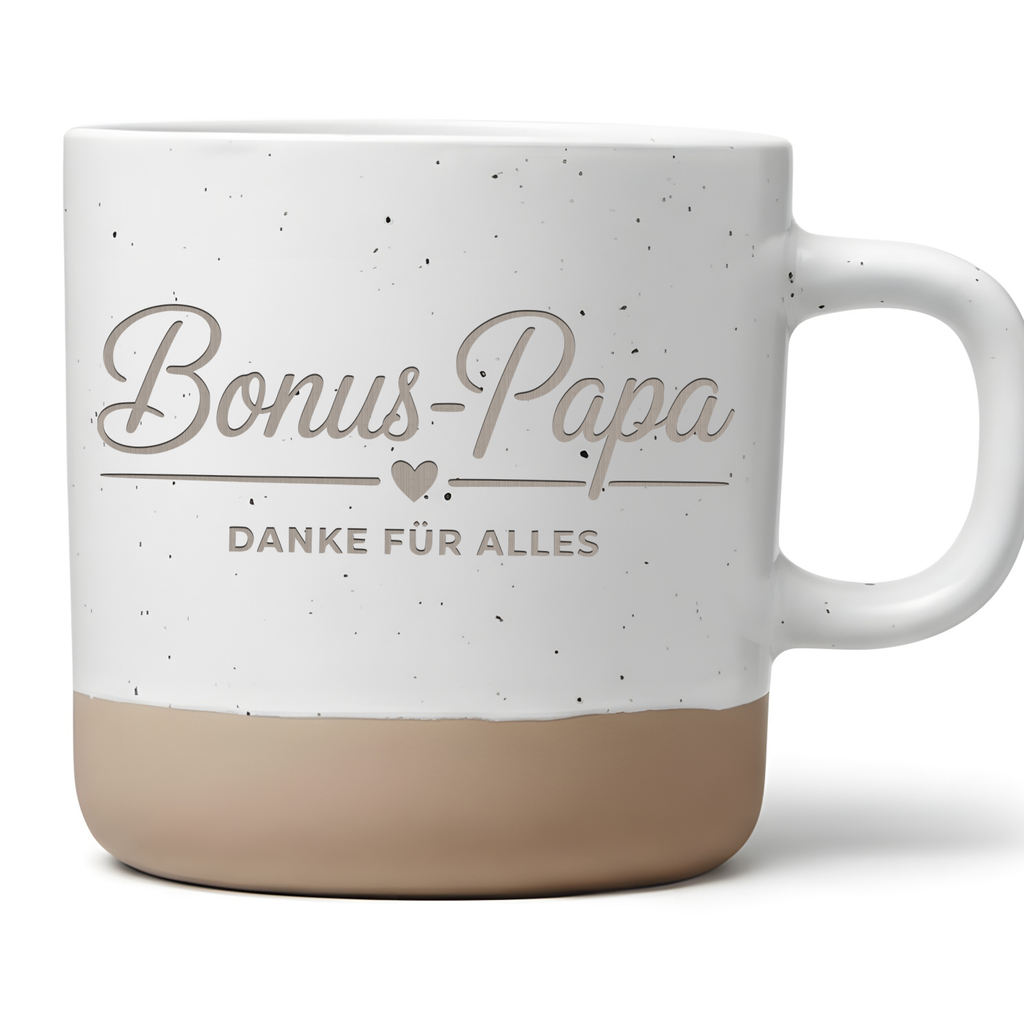 Bonus Papa Danke für alles Tasse Stiefvater Vatertag Geburtstag Patchwork Familie Dankeschön Bester Bonus-Papa Kaffeetasse Liebe
