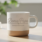 Bonus Papa Danke für alles Tasse Stiefvater Vatertag Geburtstag Patchwork Familie Dankeschön Bester Bonus-Papa Kaffeetasse Liebe