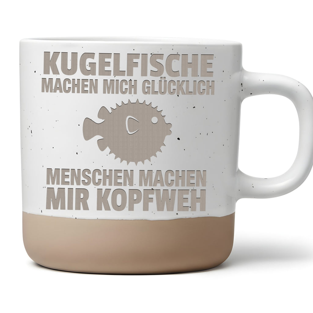 Kugelfisch Tasse Menschen Kopfweh - Lustiges Geschenk für Aquarianer - – Bild 1