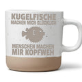 Kugelfisch Tasse Menschen Kopfweh - Lustiges Geschenk für Aquarianer - – Bild 1