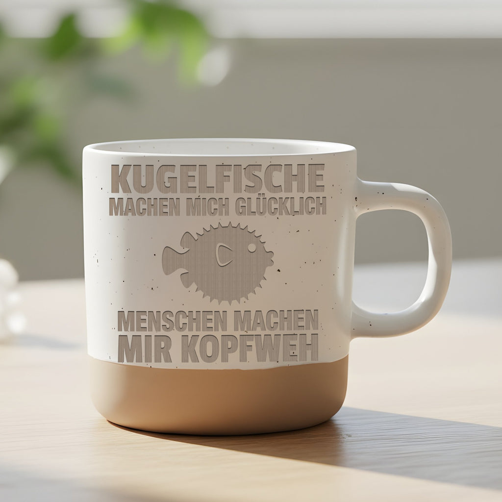 Kugelfisch Tasse Menschen Kopfweh - Lustiges Geschenk für Aquarianer - – Bild 6