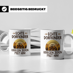 Dorfkind Tasse mit Traktor Spruch, Geschenk für Bauer & Land – Weiß [farbe:weiß]