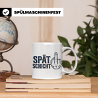 Spätschicht Tasse mit Mittelfinger, lustiger Kaffeebecher fü – Weiß [farbe:weiß]