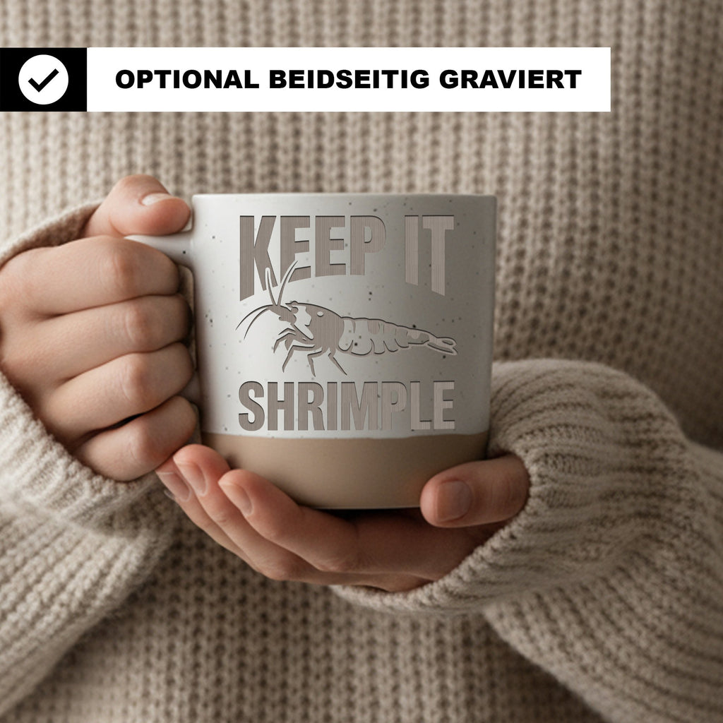 Garnele Tasse Keep It Shrimple - Lustiges Geschenk fuer Aquarianer - A – Bild 2