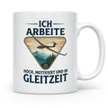 Segelflieger Tasse mit Spruch Gleitzeit | Geschenk für Pilot – Weiß [farbe:weiß]