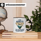Segelflieger Tasse mit Spruch Gleitzeit | Geschenk für Pilot – Schwarz [farbe:schwarz]