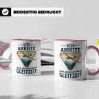 Segelflieger Tasse mit Spruch Gleitzeit | Geschenk für Pilot – Rosa [farbe:rosa]
