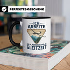 Segelflieger Tasse mit Spruch Gleitzeit | Geschenk für Pilot – Schwarz [farbe:schwarz]
