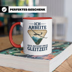 Segelflieger Tasse mit Spruch Gleitzeit | Geschenk für Pilot – Rot [farbe:rot]