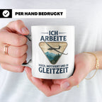 Segelflieger Tasse mit Spruch Gleitzeit | Geschenk für Pilot – Weiß [farbe:weiß]