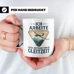 Segelflieger Tasse mit Spruch Gleitzeit | Geschenk für Pilot – Weiß [farbe:weiß]