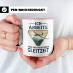 Segelflieger Tasse mit Spruch Gleitzeit | Geschenk für Pilot – Rosa [farbe:rosa]