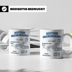 Dackel Tasse Deutsche Ingenieurskunst, lustiger Teckel Kaffe – Weiß [farbe:weiß]