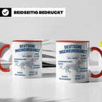Dackel Tasse Deutsche Ingenieurskunst, lustiger Teckel Kaffe – Rot [farbe:rot]