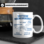 Dackel Tasse Deutsche Ingenieurskunst, lustiger Teckel Kaffe – Weiß [farbe:weiß]