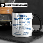 Dackel Tasse Deutsche Ingenieurskunst, lustiger Teckel Kaffe – Schwarz [farbe:schwarz]