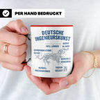 Dackel Tasse Deutsche Ingenieurskunst, lustiger Teckel Kaffe – Rot [farbe:rot]