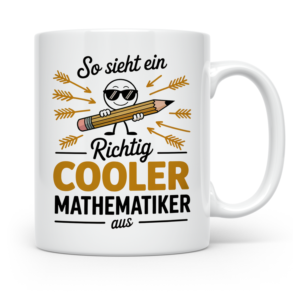 Mathematiker Tasse - Cooler Mathe Nerd Lehrer Rechnen Formel Physik Ingenieur Geschenk - so sieht ein cooler Mathematiker aus