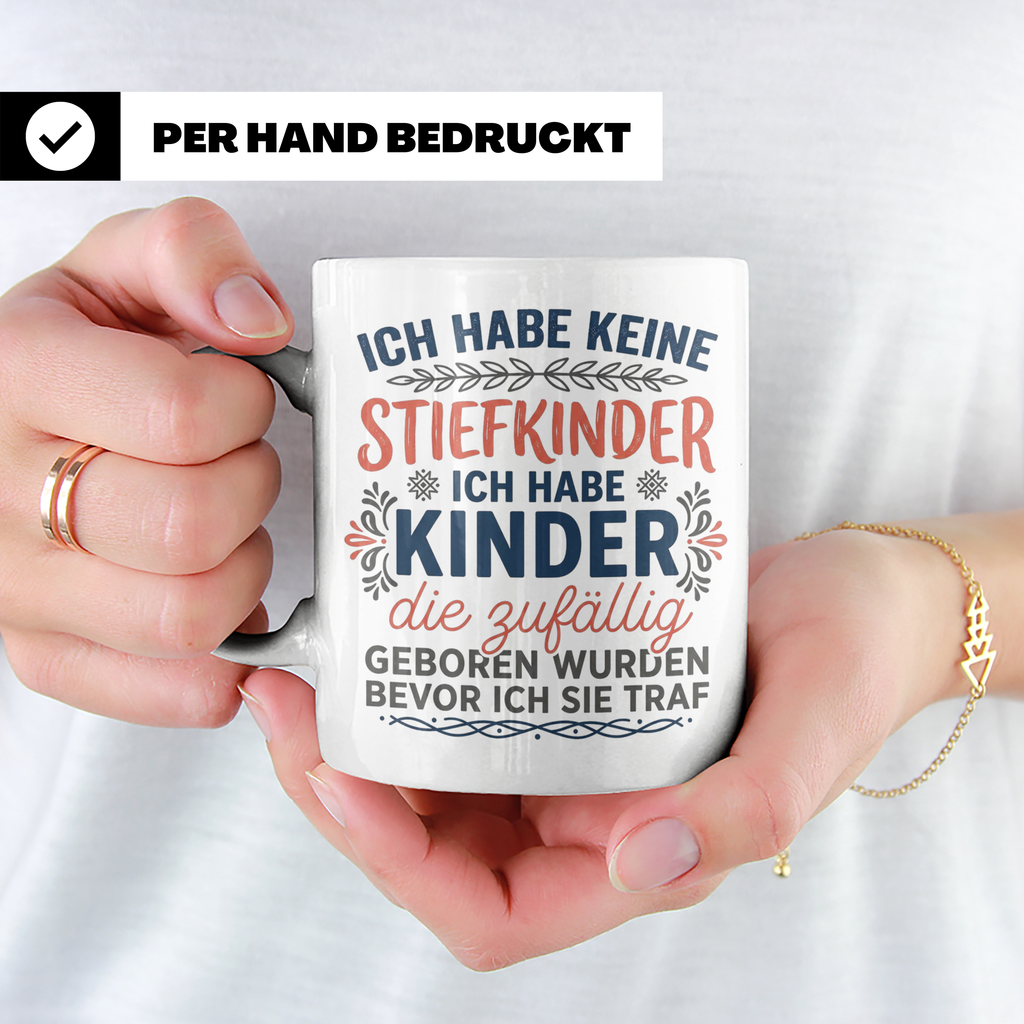 Stiefmutter Tasse mit Spruch 'Ich habe keine Stiefkinder', G – Weiß [farbe:weiß]