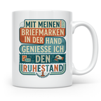 Briefmarkensammler Tasse Ruhestand | Philatelie Geschenk für – Weiß [farbe:weiß]