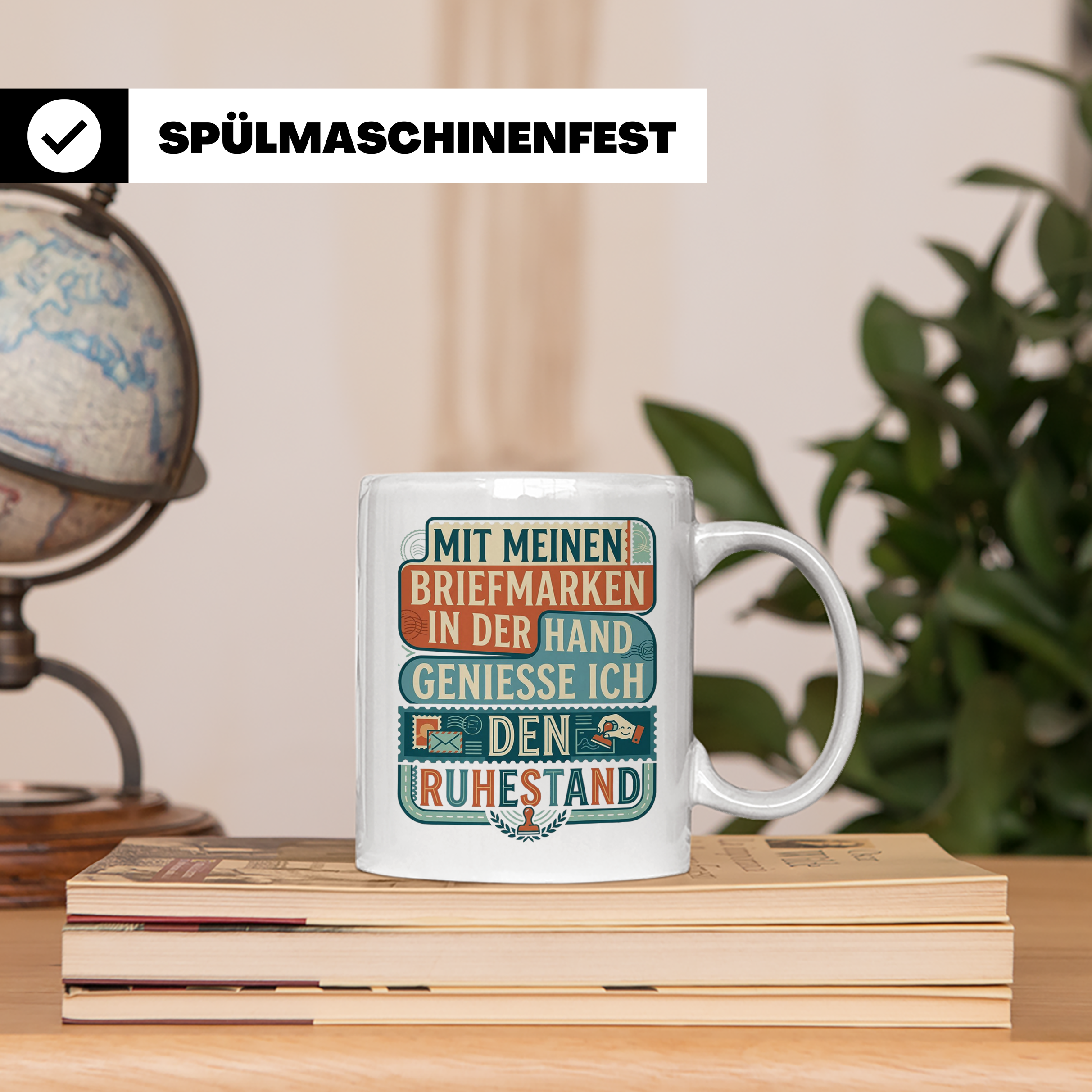 Briefmarkensammler Tasse Ruhestand | Philatelie Geschenk für – Weiß [farbe:weiß]