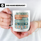 Briefmarkensammler Tasse Ruhestand | Philatelie Geschenk für – Weiß [farbe:weiß]