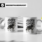 Husky Dad Tasse mit Siberian Husky Motiv, Geschenk für Hunde – Weiß [farbe:weiß]