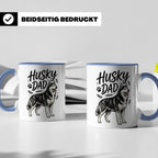 Husky Dad Tasse mit Siberian Husky Motiv, Geschenk für Hunde – Blau [farbe:blau]