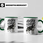 Husky Dad Tasse mit Siberian Husky Motiv, Geschenk für Hunde – Grün [farbe:grün]