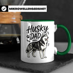Husky Dad Tasse mit Siberian Husky Motiv, Geschenk für Hunde – Grün [farbe:grün]
