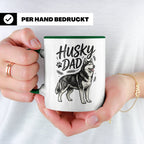 Husky Dad Tasse mit Siberian Husky Motiv, Geschenk für Hunde – Grün [farbe:grün]