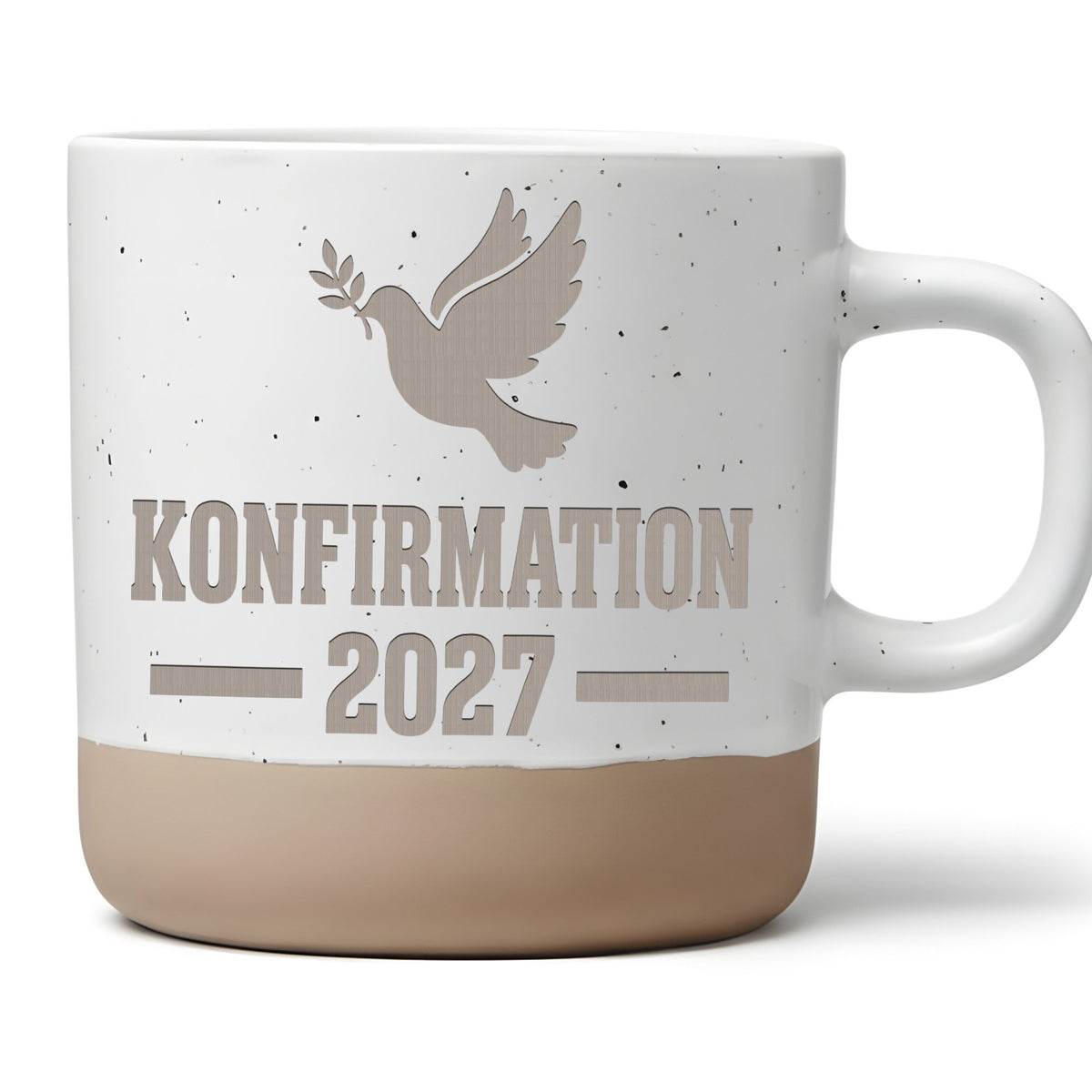 Konfirmation 2027 Tasse mit Taube - Christliches Geschenk für Konfirma – Bild 1