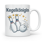 Kegelkönigin Tasse für die beste Keglerin im Kegelclub, lust – Weiß [farbe:weiß]