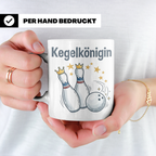 Kegelkönigin Tasse für die beste Keglerin im Kegelclub, lust – Weiß [farbe:weiß]