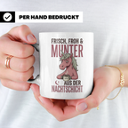 Nachtschicht Einhorn Tasse Lustig | Kaffeebecher für Schicht – Weiß [farbe:weiß]